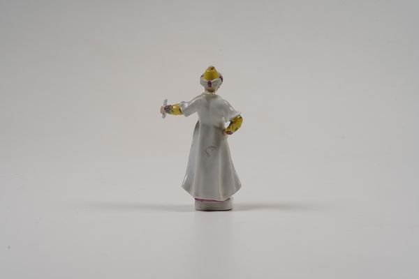Figurina di turco.<BR>Meissen, met� del XVIII secolo.  - Asta Maioliche e Porcellane - Associazione Nazionale - Case d'Asta italiane
