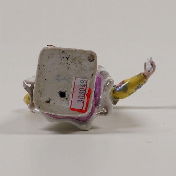 Figurina di turco.<BR>Meissen, met� del XVIII secolo.  - Asta Maioliche e Porcellane - Associazione Nazionale - Case d'Asta italiane