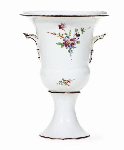 Vaso<BR>Torino, Manifattura di Vinovo, periodo Hannong, 1776-1779<BR>  - Asta Maioliche e Porcellane - Associazione Nazionale - Case d'Asta italiane