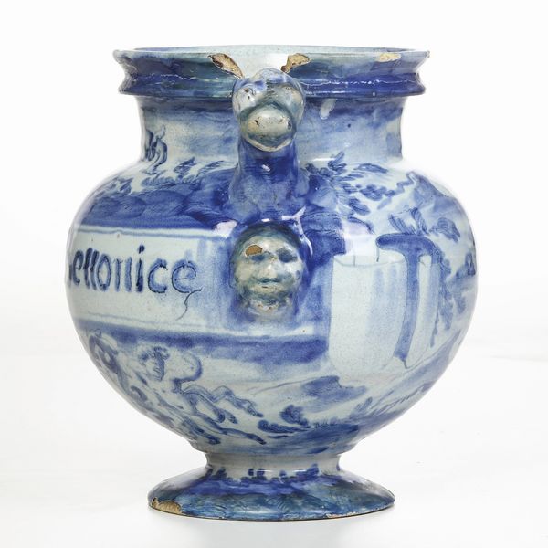 Vaso da elettuari<BR>Savona, fabbrica della società Chiodo e Peirano, probabilmente inizio del XVIII secolo<BR>  - Asta Maioliche e Porcellane - Associazione Nazionale - Case d'Asta italiane