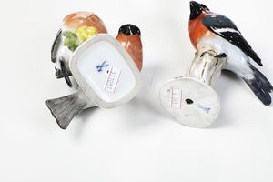 Quattro figure con ciuffolotti<BR>Meissen, fine XIX e XX secolo<BR>  - Asta Maioliche e Porcellane - Associazione Nazionale - Case d'Asta italiane