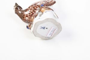 Figura di fagiano con piccoli<BR>Meissen, XX secolo<BR>  - Asta Maioliche e Porcellane - Associazione Nazionale - Case d'Asta italiane