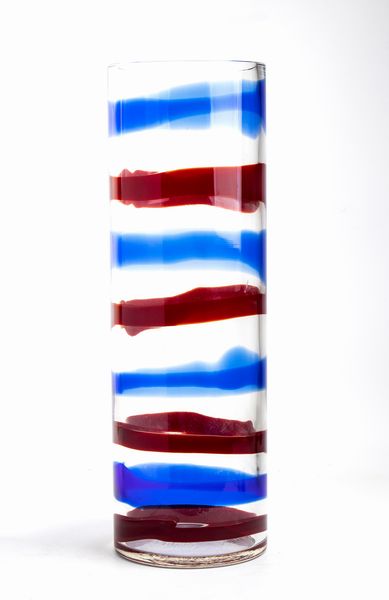 VENINI : Collezione Anelli: vaso in vetro soffiato tricolore  - Asta  Arredi Antichi, Oggetti d'Arte, Curiosities con una selezione di tappeti - Associazione Nazionale - Case d'Asta italiane