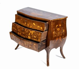 ComÃ² olandese intarsiato  - Asta  Arredi Antichi, Oggetti d'Arte, Curiosities con una selezione di tappeti - Associazione Nazionale - Case d'Asta italiane