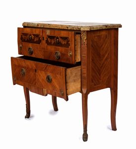 ComÃ² intarsiato Napoleone III francese  - Asta  Arredi Antichi, Oggetti d'Arte, Curiosities con una selezione di tappeti - Associazione Nazionale - Case d'Asta italiane