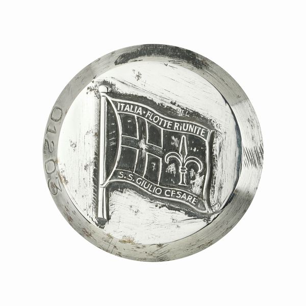 P Italia - Flotte Riunite S.S. GilÃ¬ulio Cesare 36 x 41 mm  - Asta Conii e Punzoni della Storica Fabbrica di Medaglie Lorioli (1919-1950) - Associazione Nazionale - Case d'Asta italiane
