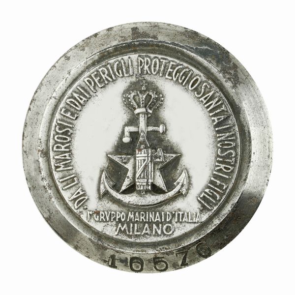 P Dai Marosi E Dai Perigli Proteggi Santa I Nostri Figli IÂ° Gruppo Marinai D'Italia Milano 48 x 40 MarinaÂ Â mm  - Asta Conii e Punzoni della Storica Fabbrica di Medaglie Lorioli (1919-1950) - Associazione Nazionale - Case d'Asta italiane