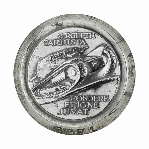 P 2Âº RGT FTR CARRISTA PONDERE ET -GNE JUVAV' 41 x 37 mm  - Asta Conii e Punzoni della Storica Fabbrica di Medaglie Lorioli (1919-1950) - Associazione Nazionale - Case d'Asta italiane