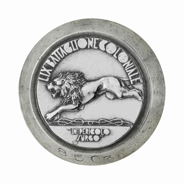 P Lix Battaglione Coloniale In Pericolo Surgo 41 x 40.Â Â mm  - Asta Conii e Punzoni della Storica Fabbrica di Medaglie Lorioli (1919-1950) - Associazione Nazionale - Case d'Asta italiane