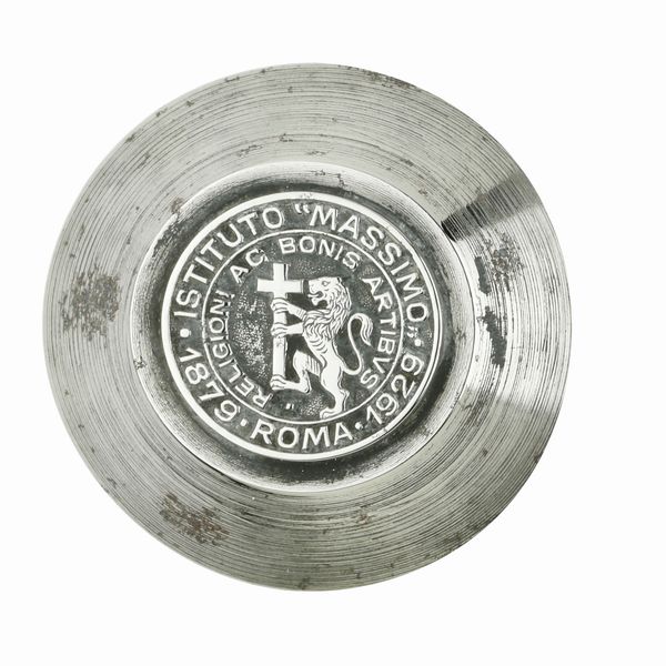 P Istituto Massimo 1879 Roma 1929 Religioni Ac Bonis Artibus 31 x 29 mm  - Asta Conii e Punzoni della Storica Fabbrica di Medaglie Lorioli (1919-1950) - Associazione Nazionale - Case d'Asta italiane