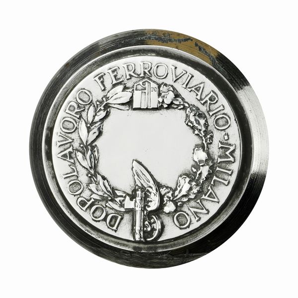 P Dopolavoro Ferroviario Milano. 35 x 38 mm  - Asta Conii e Punzoni della Storica Fabbrica di Medaglie Lorioli (1919-1950) - Associazione Nazionale - Case d'Asta italiane