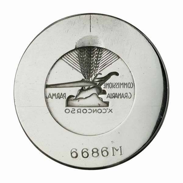 N Commissione Granaria Parma x Concorso 56 x 47 mm  - Asta Conii e Punzoni della Storica Fabbrica di Medaglie Lorioli (1919-1950) - Associazione Nazionale - Case d'Asta italiane