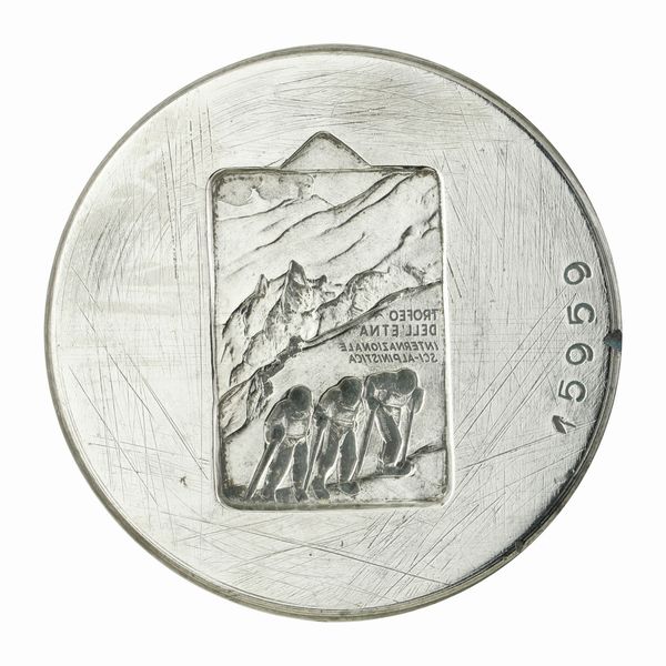 N Trofeo Dell'Etna Internazionale Sci Alpinistica 55 x 32 mm  - Asta Conii e Punzoni della Storica Fabbrica di Medaglie Lorioli (1919-1950) - Associazione Nazionale - Case d'Asta italiane