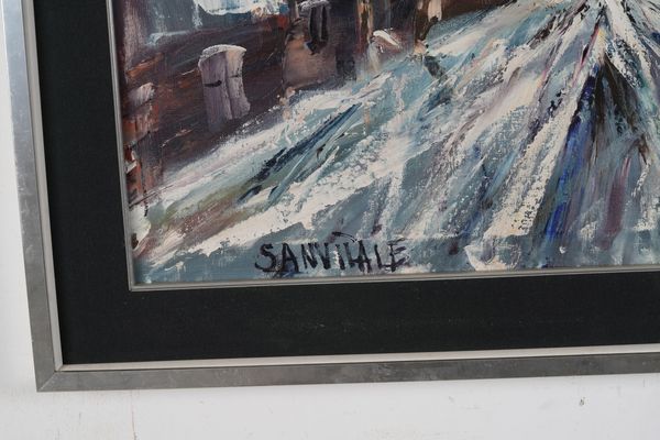 Alberto Sanvitale : Nevicata  - Asta Dipinti del XIX-XX Secolo - Associazione Nazionale - Case d'Asta italiane