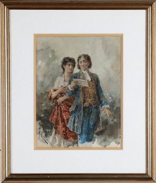 GIACOMO CAMPI : Coppia di amanti  - Asta Dipinti del XIX-XX Secolo - Associazione Nazionale - Case d'Asta italiane