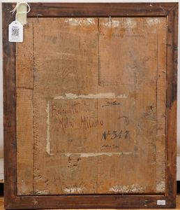 Angelo Inganni : Interno con figure  - Asta Dipinti del XIX-XX Secolo - Associazione Nazionale - Case d'Asta italiane