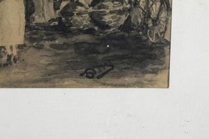 Anonimo del XX secolo Veduta di Serravalle Scrivia  - Asta Dipinti del XIX-XX Secolo - Associazione Nazionale - Case d'Asta italiane