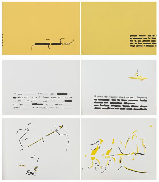 Emilio Isgrò : I cinque Isgrò  - Asta Arte Moderna e Contemporanea - Associazione Nazionale - Case d'Asta italiane