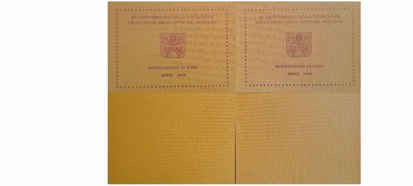 Vaticano 2009 - 2 divisionali Euro FdC.  - Asta Numismatica Light - Associazione Nazionale - Case d'Asta italiane