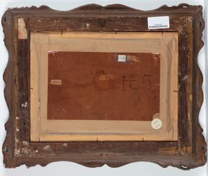 Scuola europea, secolo XX : Lungo la riva  - Asta Opere da una dimora sul lago di Como e da altre collezioni lombarde - Associazione Nazionale - Case d'Asta italiane