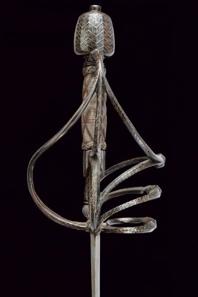 Magnifica spada da cavallo ageminata in argento  - Asta Rare Armi Antiche e Militaria da tutto il mondo - Associazione Nazionale - Case d'Asta italiane