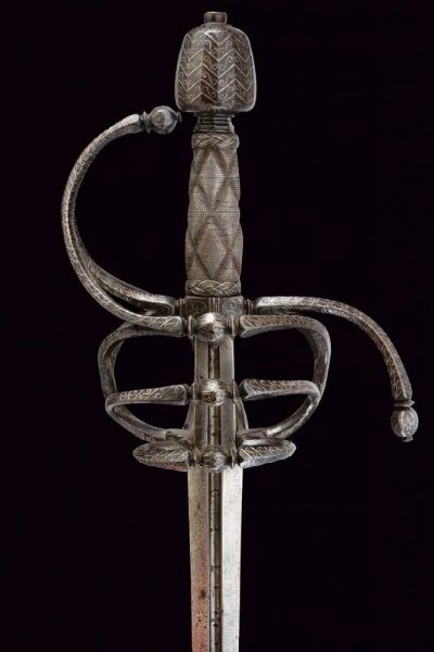 Magnifica spada da cavallo ageminata in argento  - Asta Rare Armi Antiche e Militaria da tutto il mondo - Associazione Nazionale - Case d'Asta italiane