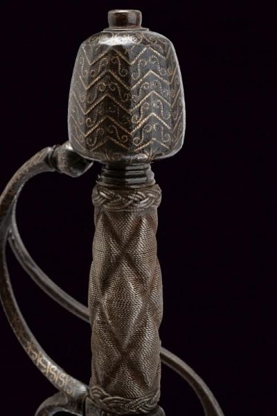 Magnifica spada da cavallo ageminata in argento  - Asta Rare Armi Antiche e Militaria da tutto il mondo - Associazione Nazionale - Case d'Asta italiane