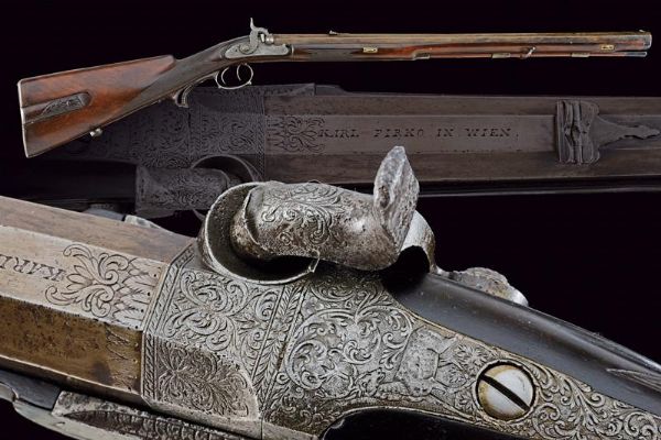 Fucile da caccia a luminello di Karl Pirko  - Asta Rare Armi Antiche e Militaria da tutto il mondo - Associazione Nazionale - Case d'Asta italiane