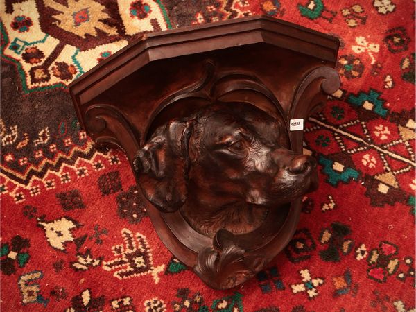 Mensola in terracotta dipinta ad imitazione del legno  - Asta Dimore fiorentine - Associazione Nazionale - Case d'Asta italiane