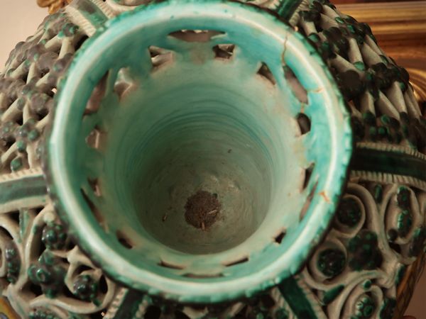 Grande vaso a potiche in terracotta smaltata  - Asta Dimore fiorentine - Associazione Nazionale - Case d'Asta italiane