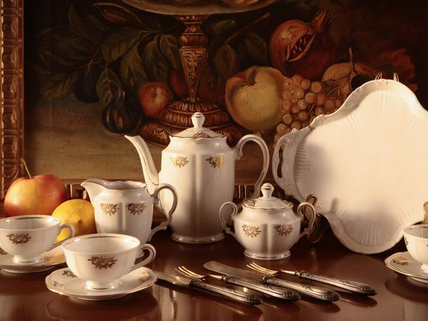 Assortimento di accessori per servire il caffè  - Asta Dimore fiorentine - Associazione Nazionale - Case d'Asta italiane