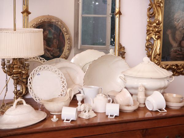 Miscellanea di accessori per la tavola in terraglia e ceramica  - Asta Dimore fiorentine - Associazione Nazionale - Case d'Asta italiane