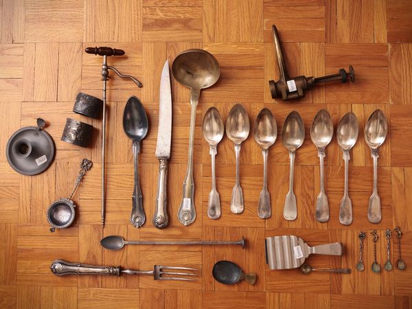 Miscellanea di posate d'epoca  - Asta Dimore fiorentine - Associazione Nazionale - Case d'Asta italiane