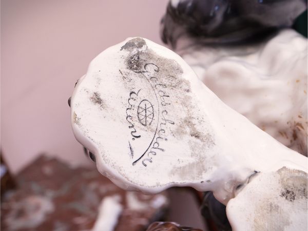 Grande gruppo in ceramica policroma, Goldscheider  - Asta Dimore fiorentine - Associazione Nazionale - Case d'Asta italiane