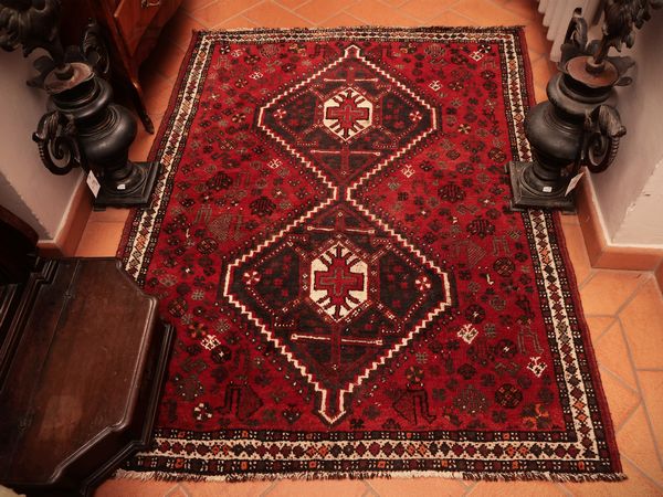 Tappeto persiano Shiraz di vecchia manifattura  - Asta Dimore fiorentine - Associazione Nazionale - Case d'Asta italiane