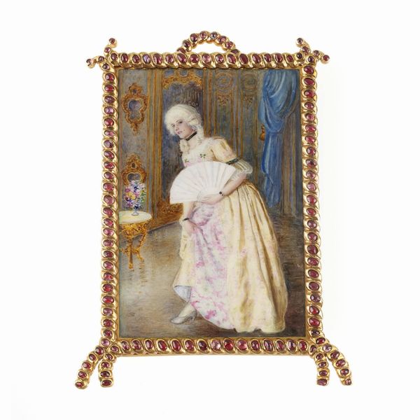 CORNICE CON DIPINTO IN SMALTO  - Asta Gioielli  - Associazione Nazionale - Case d'Asta italiane