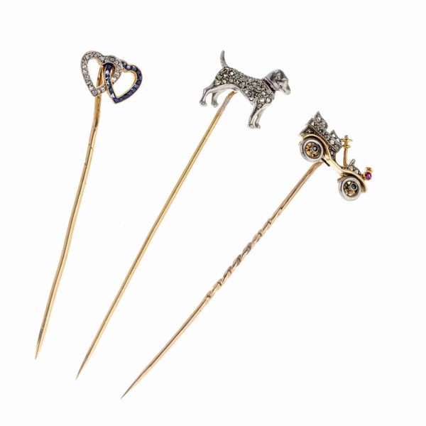 TRE SPILLE DA GIACCA  - Asta Gioielli  - Associazione Nazionale - Case d'Asta italiane