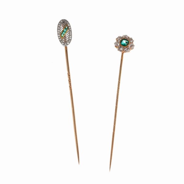 DUE SPILLE DA GIACCA  - Asta Gioielli  - Associazione Nazionale - Case d'Asta italiane