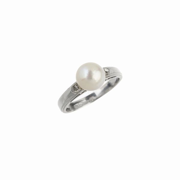 ANELLO CON PERLA  - Asta Gioielli  - Associazione Nazionale - Case d'Asta italiane