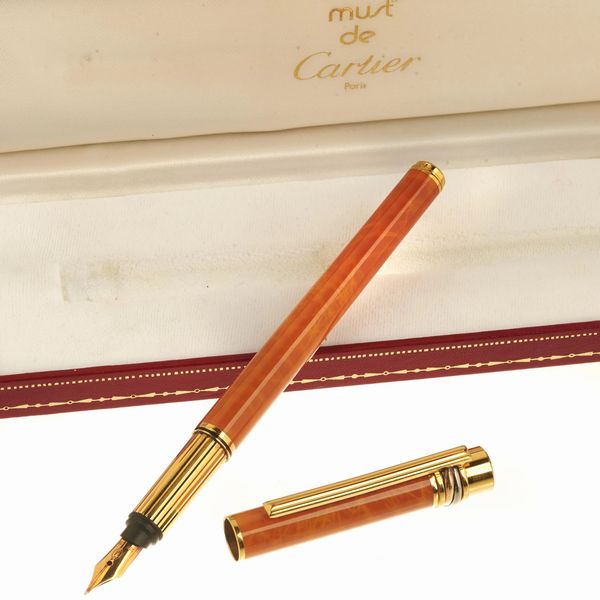 CARTIER : MUST DE CARTIER "TRINITY" PENNA STILOGRAFICA  - Asta OROLOGI - Associazione Nazionale - Case d'Asta italiane