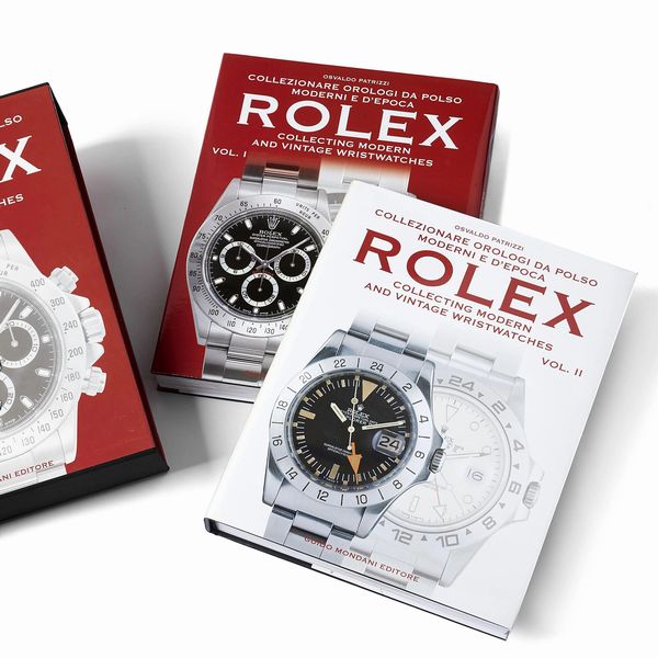 COPPIA DI LIBRI, PATRIZZI OSVALDO, COLLEZIONARE OROLOGI DA POLSO MODERNI E D'EPOCA ROLEX, 2006  - Asta OROLOGI - Associazione Nazionale - Case d'Asta italiane