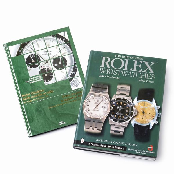 LOTTO DI DUE LIBRI: 1) CARLO PERGOLA, STEFANO MAZZARIOL, GIOVANNI DOSSO, ROLEX DAYTONA, DALLA NASCITA AL MITO. UN VIAGGIO TRA TECNICA E STILE, 2006  - Asta OROLOGI - Associazione Nazionale - Case d'Asta italiane