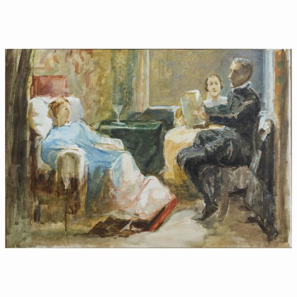 Domenico Morelli : Attribuito a Domenico Morelli  - Asta ARCADE | DIPINTI DEL XIX E XX SECOLO E OPERE DALLA RACCOLTA DI ANTONIO PAOLUCCI - Associazione Nazionale - Case d'Asta italiane