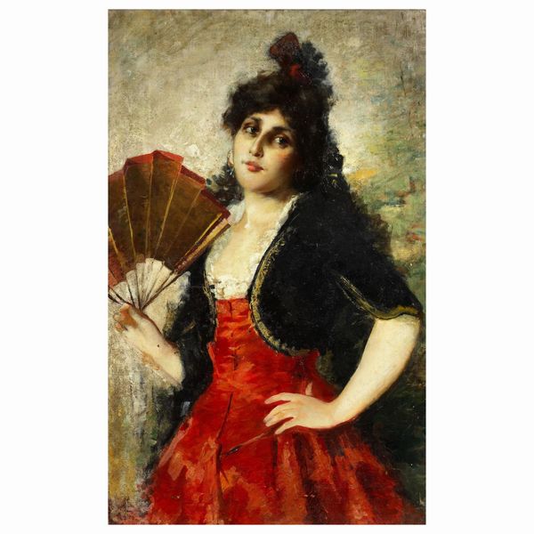 Scuola spagnola, sec. XIX  - Asta ARCADE | DIPINTI DEL XIX E XX SECOLO E OPERE DALLA RACCOLTA DI ANTONIO PAOLUCCI - Associazione Nazionale - Case d'Asta italiane