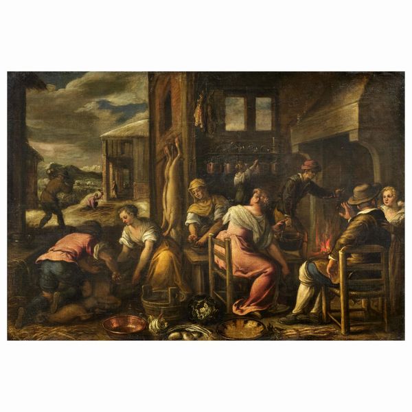 Seguace dei Bassano, secc. XVI-XVII  - Asta ARCADE I DIPINTI DAL SECOLO XVI AL XVIII E OPERE DALLA RACCOLTA DI ANTONIO PAOLUCCI - Associazione Nazionale - Case d'Asta italiane