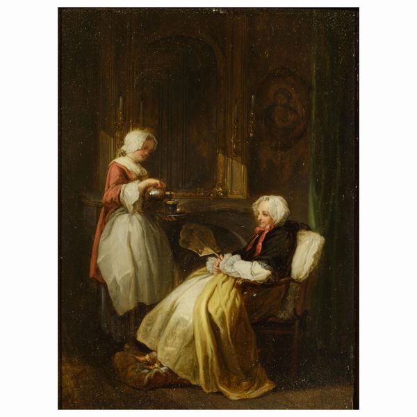 Attribuito a &Eacute;tienne Jeaurat  - Asta ARCADE I DIPINTI DAL SECOLO XVI AL XVIII E OPERE DALLA RACCOLTA DI ANTONIO PAOLUCCI - Associazione Nazionale - Case d'Asta italiane