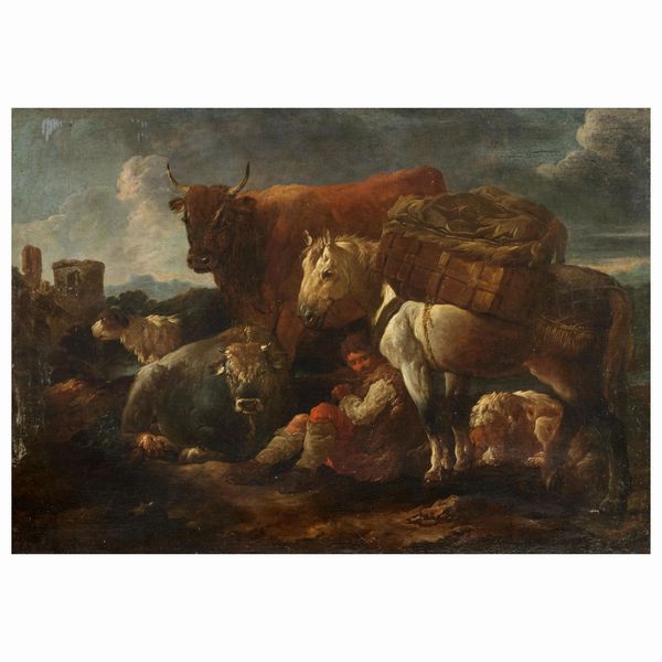 Bernhard Keilhau detto Monsù Bernardo  - Asta ARCADE I DIPINTI DAL SECOLO XVI AL XVIII E OPERE DALLA RACCOLTA DI ANTONIO PAOLUCCI - Associazione Nazionale - Case d'Asta italiane