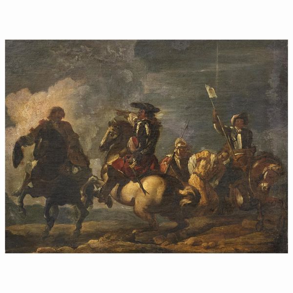 Scuola napoletana, sec. XVII  - Asta ARCADE I DIPINTI DAL SECOLO XVI AL XVIII E OPERE DALLA RACCOLTA DI ANTONIO PAOLUCCI - Associazione Nazionale - Case d'Asta italiane