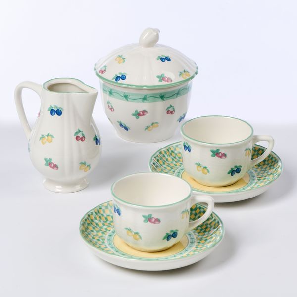 Richard Ginori Boboli Garden servizio da caffè in ceramica  - Asta L'Arte della Tavola - Associazione Nazionale - Case d'Asta italiane