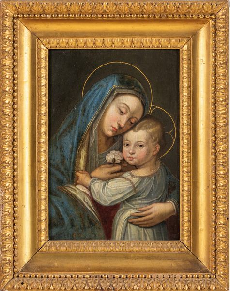 PITTORE DEL XVII SECOLO : Madonna con Bambino  - Asta Collezioni Private - Mobili, Oggetti d'Arte e Dipinti Antichi e del XIX Secolo - Associazione Nazionale - Case d'Asta italiane